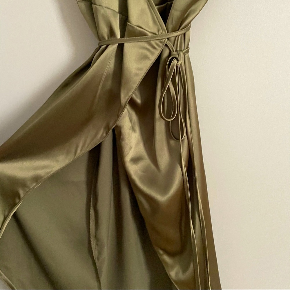 Olive Wrap Dress